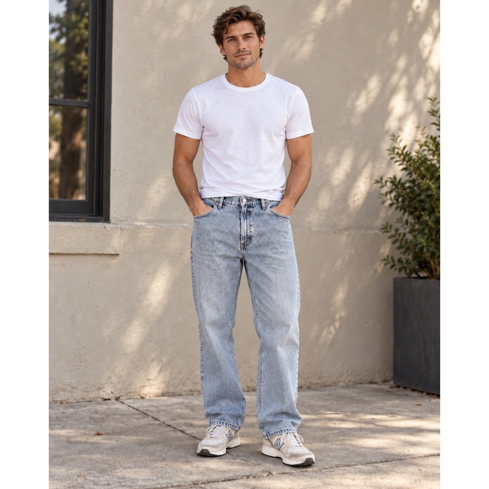 Vintage Levi's 540 Jeans Mens 40x30 Relaxed Fit Light Wash Orange Tab Mexico
